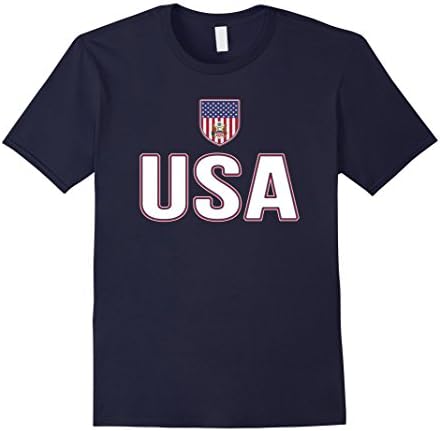 Men's USA T-shirt 2016 National Tee American Flag Men Women Kids Medium Navy