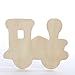 Factory Direct CraftÂ® Group of 24 Unfinished Wooden Train Dimensional Cutouts for Embellishing and Creating
