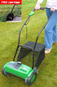 Cordless Cylinder Lawnmower (724+547)- Mow your lawn the environmentally friendly way.Free lawn edger with this purchase.
