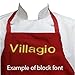CHEFSKIN Personalized Embroidery Apron Choose Color and Name (Children Small) White