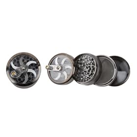 Buy Authentic 2.5 Non-Aluminum Clear Top 4 PCS LARGE SHARP CRUSHER Tobacco Herb 4 PCS Grinder WITH MILL...