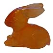 Miniature rabbit / bunny - handcarved semi precious agate stone