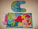 Disney Little Mermaid Nylon Bath Mat Set
