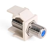 Leviton 41084-FTF QuickPort F-Type Adapter, Nickel-Plated, Light Almond