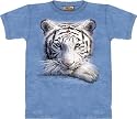 Resting Tiger T-shirt 100% Cotton Short Sleeve KIDS and TEENS and ADULTS White Cat Shirt