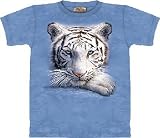Resting Tiger T-shirt 100% Cotton Short Sleeve KIDS and TEENS and ADULTS White Cat Shirt