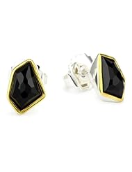 Kara Ross "Pyramid" Onyx Tiny Stud Earrrings