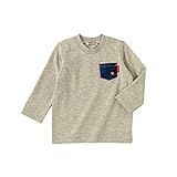 ダブルB(mikihouse) Everyday Double B デニムポケット付き長袖Ｔシャツ (80-130cm) (80cm, 長袖-グレー（06）)