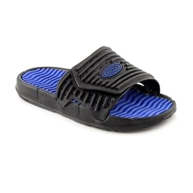 Priceless Boys Black/Blue Waterproof Pool Mules