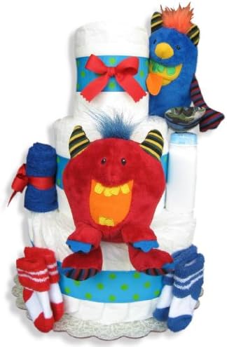 3 Tier Baby Monsters Diaper Cake