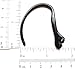 1pc New Black Slim Earhook for Plantronics Voyager 520 521 835 Explorer 235 320 395 245 243 242 240 360 370 220 350 340 330 Plantronics M50 M24 M20 Wireless Bluetooth Headset Headsets Ear Hook Loop Clip Stabilizer Earloop Earclip Replacement Part + Black Sea International Logo Good Quality Micro Fiber Cleaning Cloth (random color) 7X6