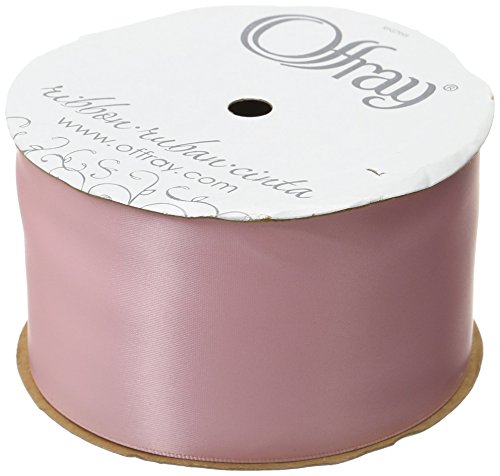 Offray Double Face Satin Craft Ribbon, 1-1/2-Inch Wide by 50-Yard Spool, Light Pink