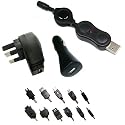 Ex-Pro Navman Travel Kit - Car Adapter, Mains Adapter, RETRACTABLE - USB Cable Lead Charger 3 in 1 - Charge at home, in-Car and connection to PC suitable for iCN 510, iCN 520, iCN 530, iCN 610, iCN 630, iCN 635, iCN 650, iCN F20, iCN F30, iCN F40, iCN F50, iCN N20, iCN N40, iCN N60i, iCN S30, iCN S50, iCN S70, iCN S90, iCN S90i