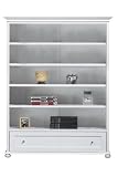 Hampton Bay 42w Open Bookcase Five Shelf White