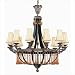 World Imports European Influence 12 Light Chandelier With Silk Shades