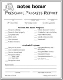 NOTES HOME PRESCHOOL PROGRESS - B000FA3NOK