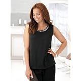 Ulla Popken Sequin Trim Knit Tank