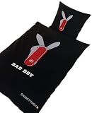 Produkt-Bild: Global Labels G 41 600 SWT1 150 Renforce Bettw&auml;sche Swiss Touch Design Bad Boy 135 x 200 cm Bettbezug und 80 x 80 cm