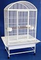 Brand New Parrot Bird Wrought Iron Cage Dome-Top On Wheels 32x23x66
