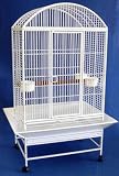 Brand New Parrot Bird Wrought Iron Cage Dome-Top 32x23x66-WI32WHTR