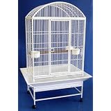 Brand New Parrot Bird Wrought Iron Cage Dome-Top 32x23x66-WI32WHTR