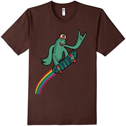 Men's Skateboarding Rainbow Monster T Shirt - Street Wear Vision Small Brown