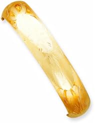 14K Gold 9/16 Florentine Engraved Hinged Bangle Bracelet