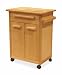 Winsome 82027 Beech Beechwood KITCHEN CART ONE DRAWER CABINET FOR STORAGE WITH ONE SHELF