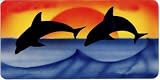 AIRBRUSHED LICENSE PLATES -DOLPHINS LICENSE PLATE - #231