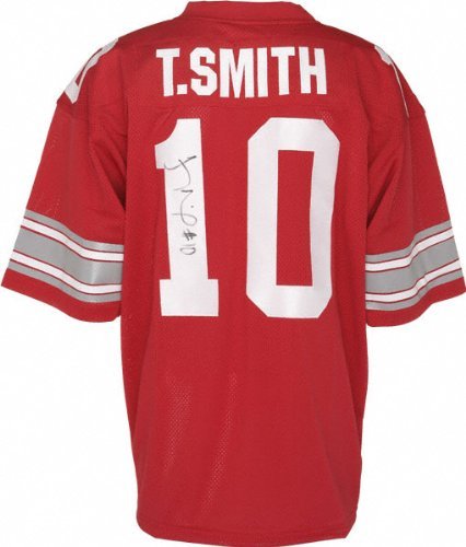 Troy Smith Ohio State Buckeyes Autographed Red Custom Jersey