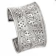 .925 Silver Ornate Paisley Cuff Bracelet