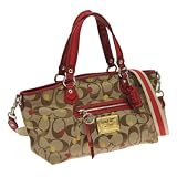コーチ(COACH)・2WAYショルダーバッグ-ポピーシグネチャーサティーンルレックス ロッカー16295-SVZ5-ベージュ/レッド【並行輸入品】 COACH バッグ 限定