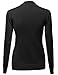 Awesome21 Women's Silky Mock Turtle neck Long sleeve Knit Top Sweater