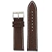 Watch Band Leather Brown White Stitching Roller Buckle Mens 22 millimeter,Tech Swiss,LEA471-22