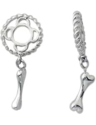 Storywheel® Dog Bone Dangle Bead / Charm in 925 Sterling Silver