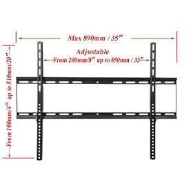 VideoSecu Mounts MF108B Ultra Slim TV Wall Mount for most Samsung LN37A450 LN40A450 PN42A450 LN52A750 LN46A530 LN46A850S1F LN46A860S2F LN52A850S1F LN52A860S2F 460UTn 460UTn-UD 46" LN46A860 UN46B7000