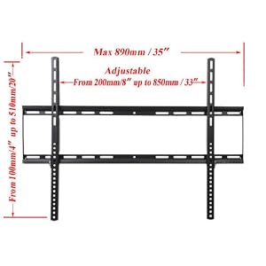 VideoSecu Mounts MF108B Ultra Slim TV Wall Mount for most Samsung LN37A450 LN40A450 PN42A450 LN52A750 LN46A530 LN46A850S1F LN46A860S2F LN52A850S1F LN52A860S2F 460UTn 460UTn-UD 46