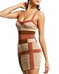 Cross Strap Colorblock Dress Product Image