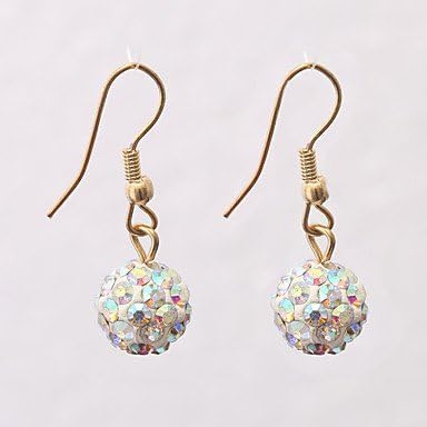 Sweet (Ball-shaped Drop) Assorted Color 2 Alloy&Rhinestone Drop Light Wine