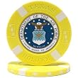 U.S. AIR FORCE Seal on Yellow Big Slick Texas Hold'em Chip