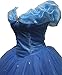 Blue Women's Cinderella Cosplay Dress Halloween Party Costumes Custom Made Adult