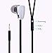 USTEK S900 In-Ear Earphones Stereo Earbuds Noodle Cable Headphone with Microphone & Volume Control for Apple Android Phones Black