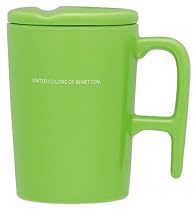 Benetton フタ付き マグカップ グリーン C-8542