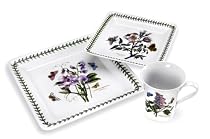 Portmeirion Botanic Garden Square 12-Piece Starter Set, Service for 4