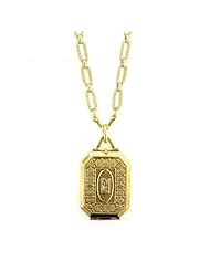 Maria Gold Tone Locket Necklace Gold Plated