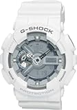 Casio Quartz, White Resin Band Digital Dial - Unisex Adult Watch GA110C-7A