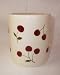 Ronnie's Terramoto Ceramic, Round Utensil Jar Crock, Floating Cherries