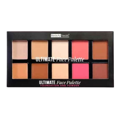 Beauty Treats Ultimate Face Palette - 4 Cream Foundation 2 Highlighter 2 Blush 2 Bronzer Powder #327