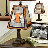 Illinois Fighting Illini 14 Art Glass Table Lamp