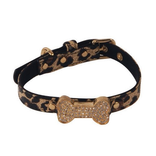Hundehalsband GLAMOUR BONE leo